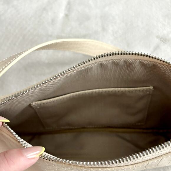 JW PEI Eva Shoulder Bag Ivory White Croc Print Small Purse Handbag Vegan - Picture 6 of 14